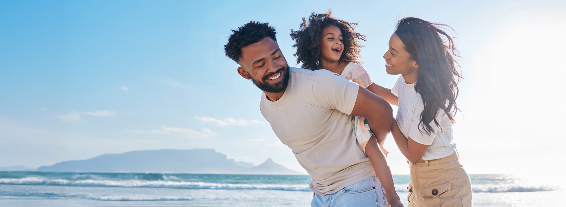 Family at the beach