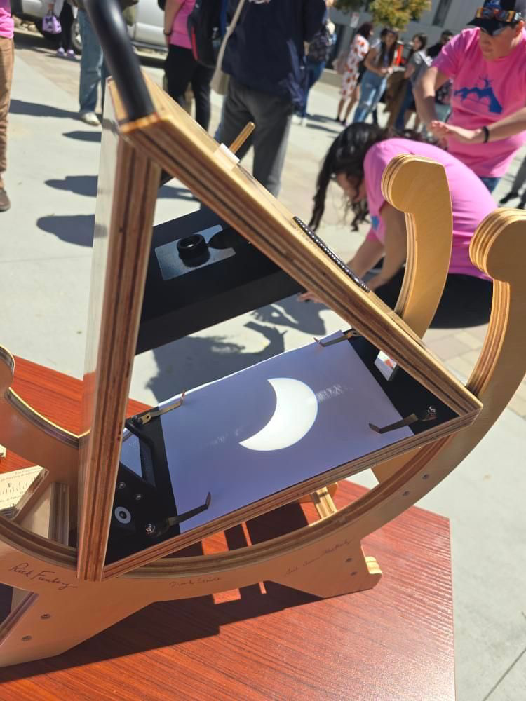 Solar Eclipse though a Sunspotter
