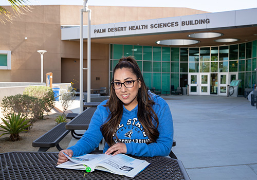 Student on campus