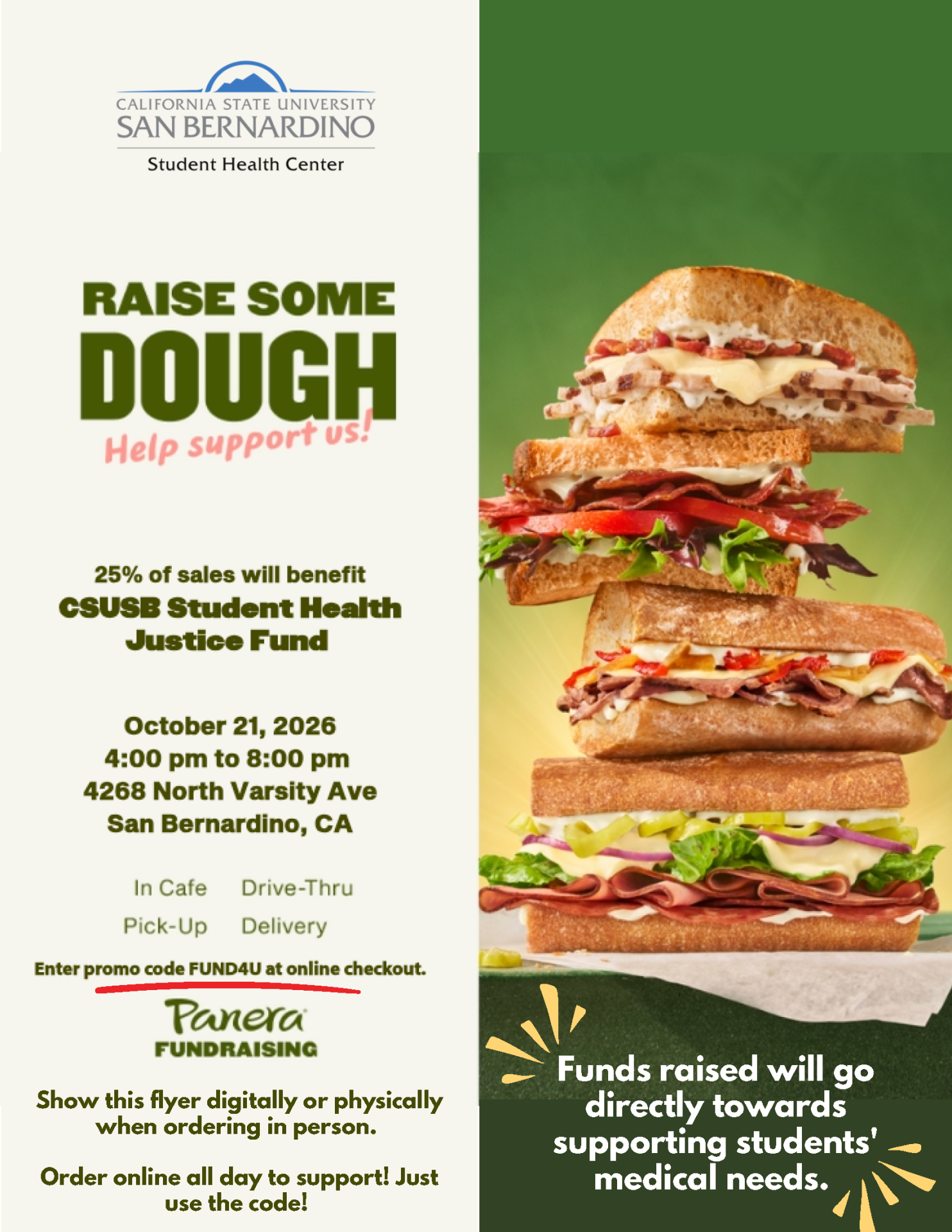 Panera Fundraising Flyer