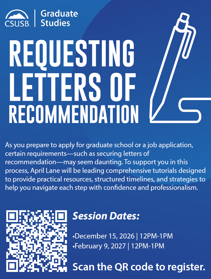 Requesting Letters of Recommendation Information Sessions
