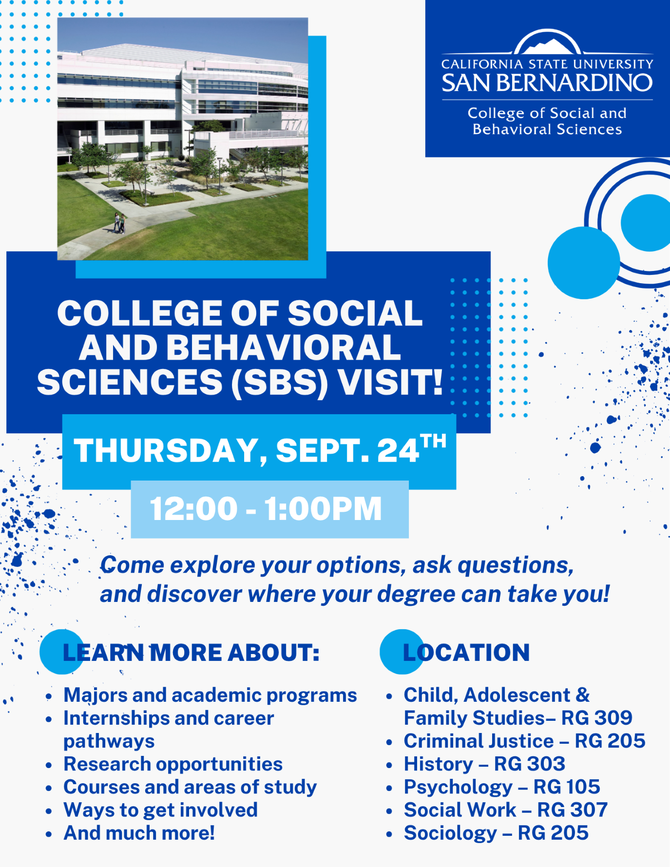 Flyer for SBS Day at PDC event