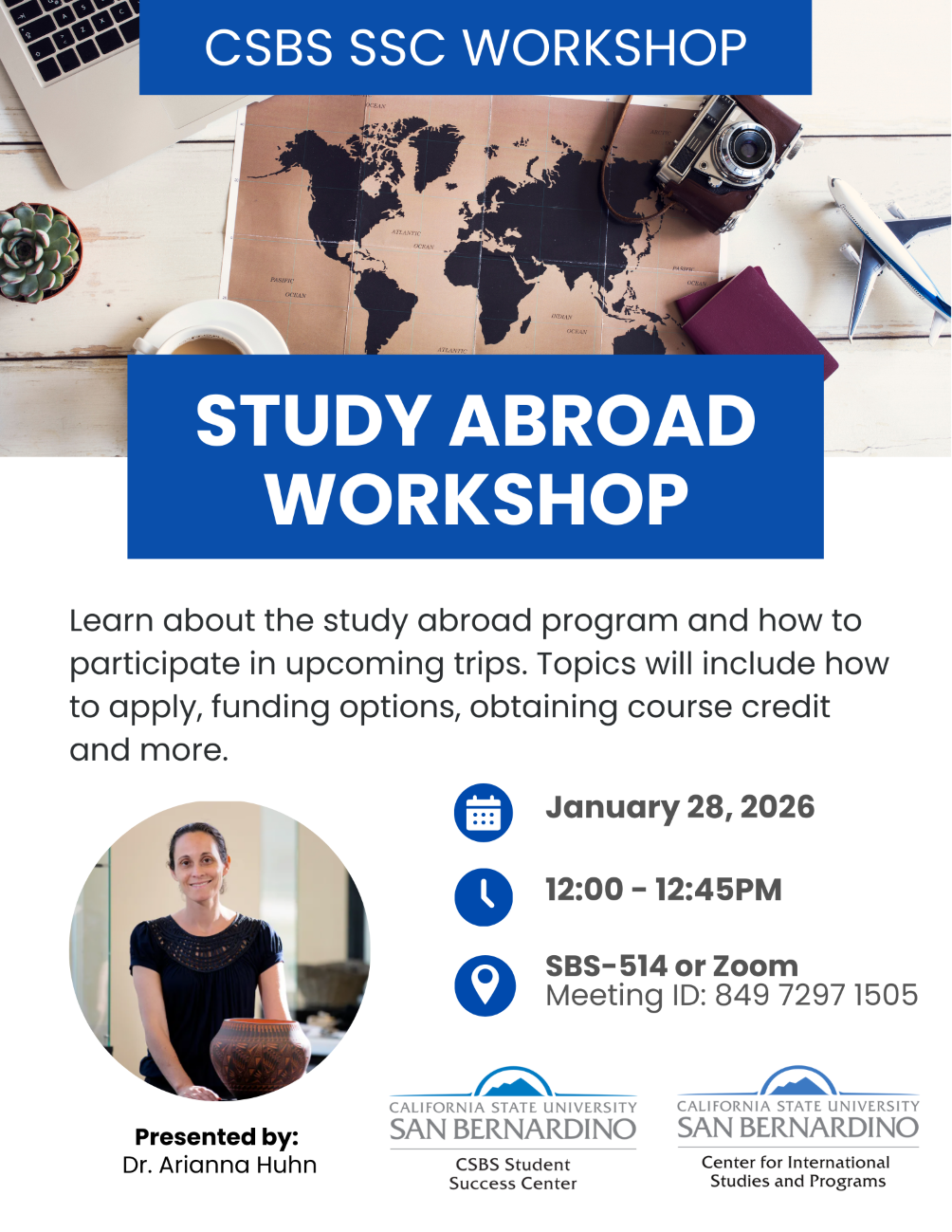 CSBS Student Success Center Study Abroad Workshop Spring 2026