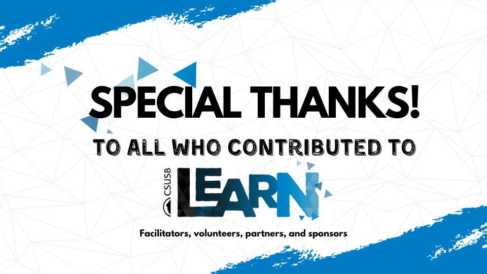 Special thanks to all who contributed to LEARN