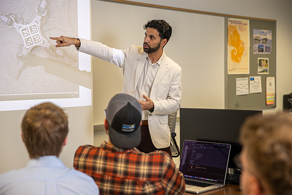 Bilal Khan teaches a class.