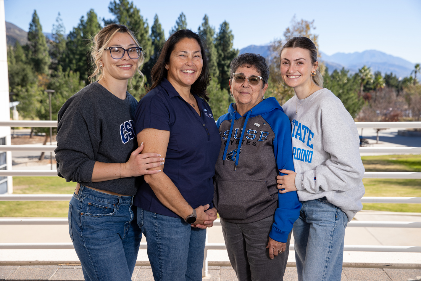 Proud Coyotes for Life! From left, Caleigh Reynoldson, Rochelle Reynoldson, Patricia Sadler and Paige Reynoldson.