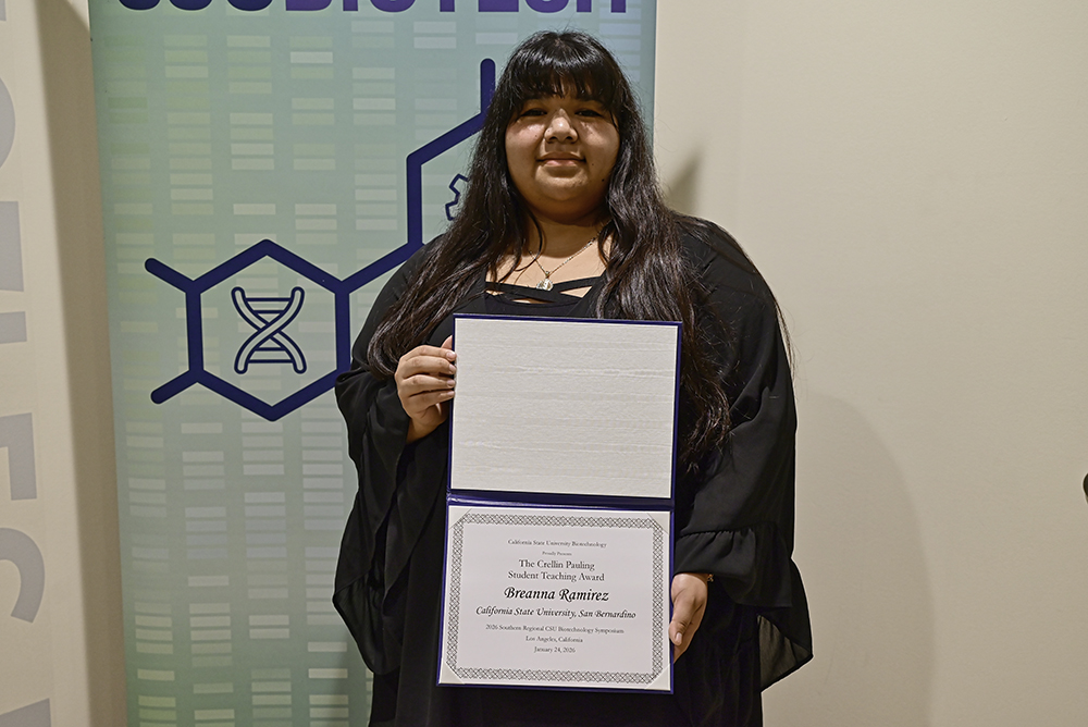 Ramirez was honored as one of only two students selected across the California State University system for the award.