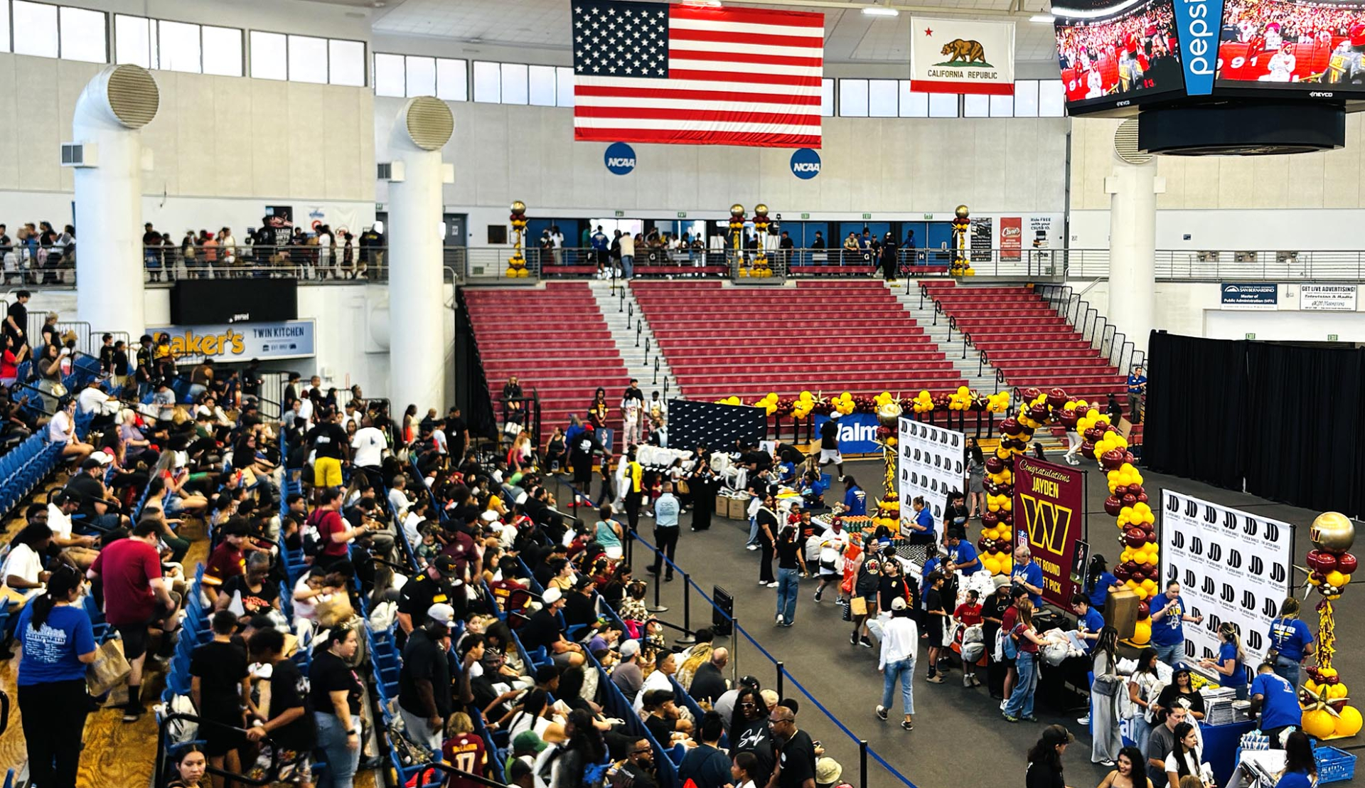 People filled Coussoulis Arena during the July 18 Jayden Daniels Foundation Community Day.