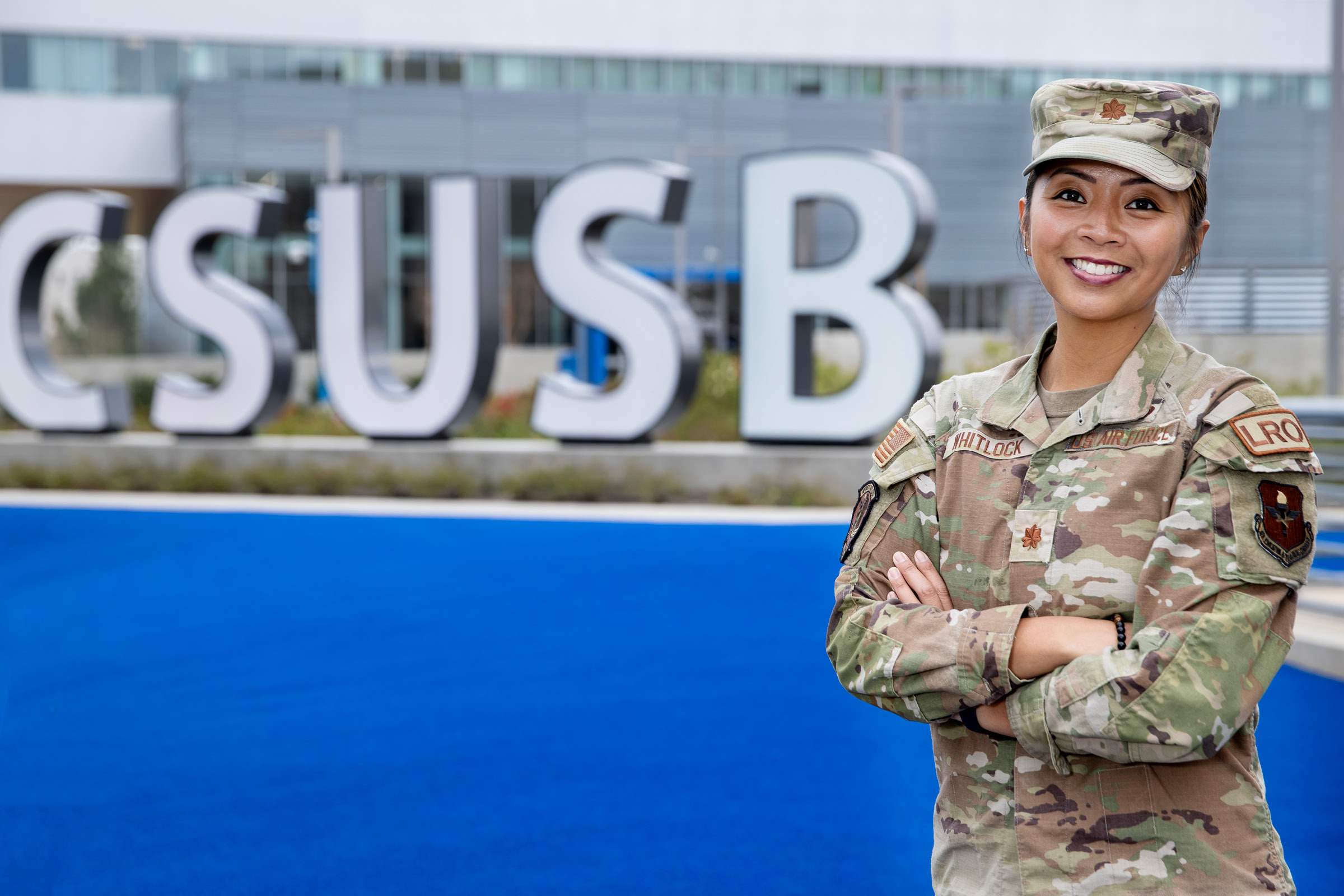 Joanne Whitlock, active-duty Airforce Major and CSUSB assistant professor
