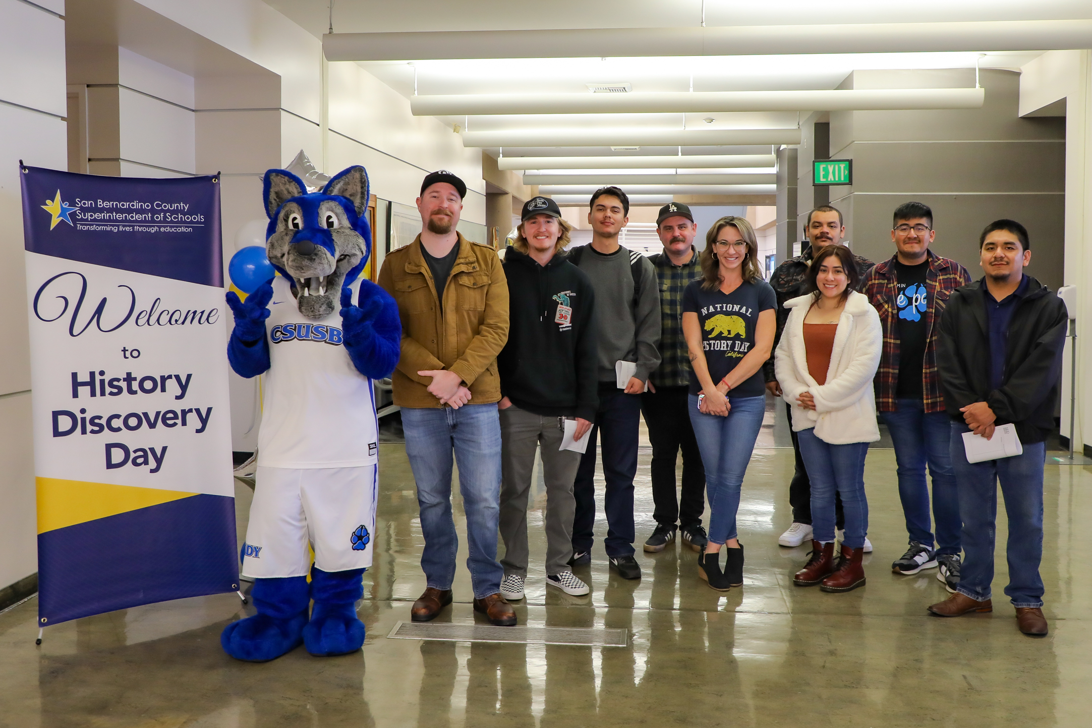 From left to right, Cody Coyote, Hayden Cross, Logan Ungar, Luis Melendrez-Gomez, Zackary Hoover, Dr. Michelle Lorimer, Efrain Rendon, Stacy Rangel, Nathan Camacho, Gustavo Alonso