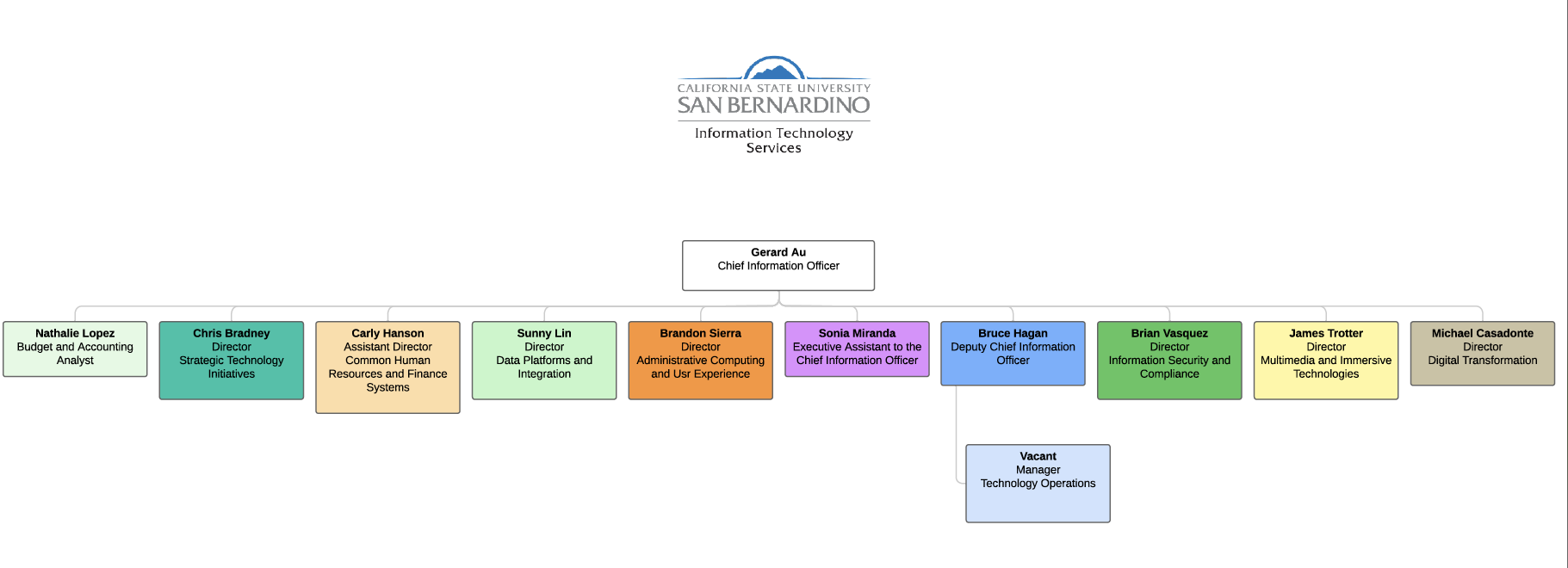 Information Technology Services Organization Chart 