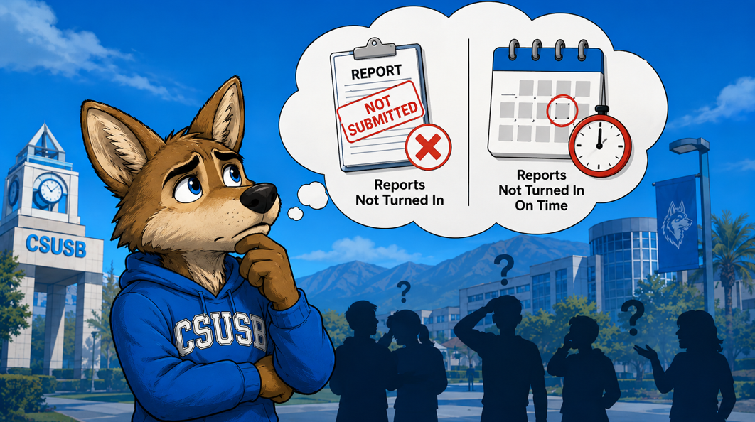 Illustrated slide showing concerns about reports that are not submitted or submitted late, representing challenges that affected the consistency and timeliness of SPARC reporting.