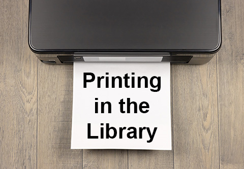 Printing in the Library.  A printer.