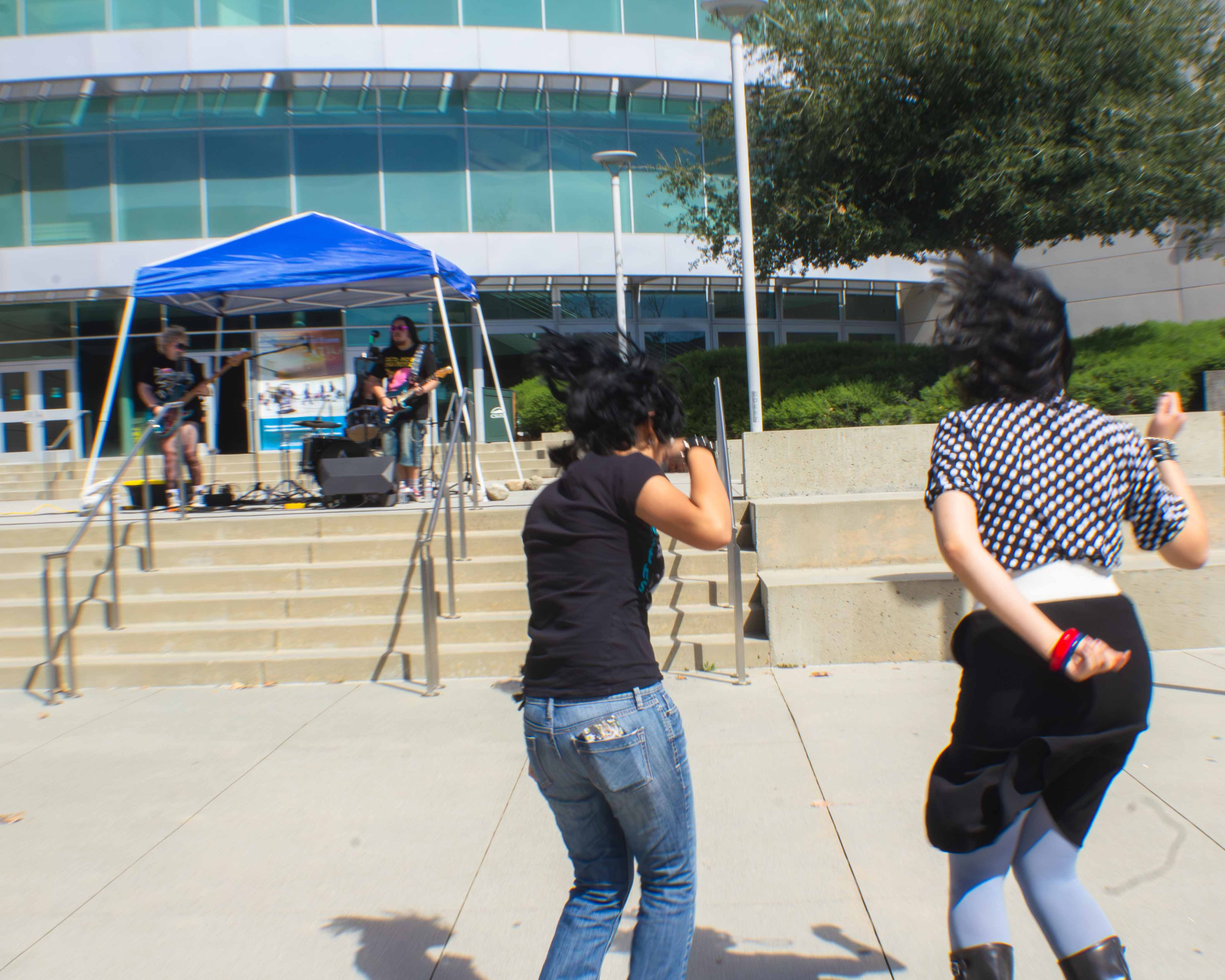 students dancing