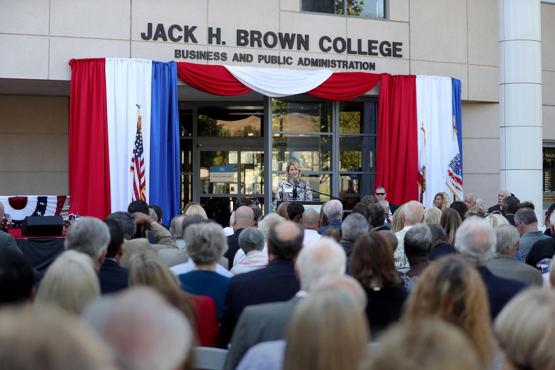 The university celebrated the formal naming of Jack H. Brown College of Business and Public Administration in October 2017.