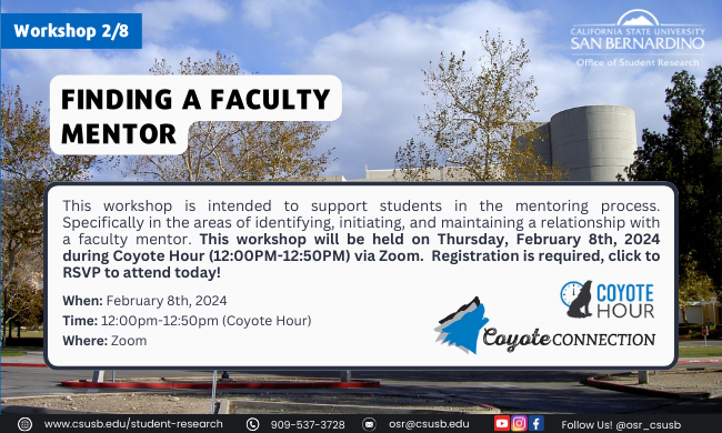 finding a faculty mentor workshop