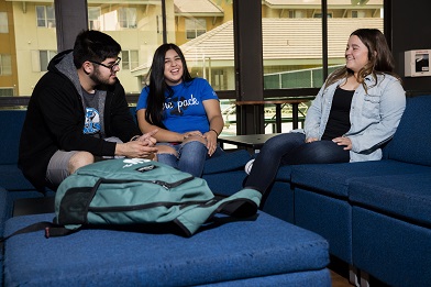 residents in lounge area