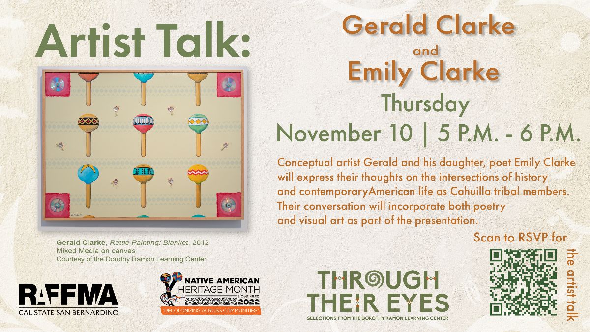 Artist Talk: Gerald Clarke and Emily Clarke Flyer