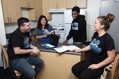 residents in a kitchen