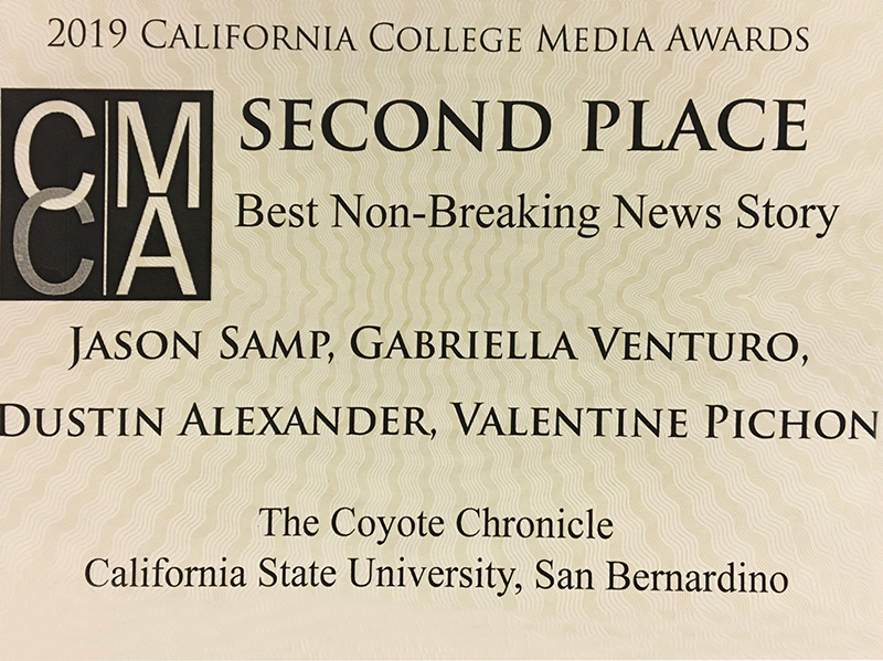 Second place award for Best Non-Breaking News Story 