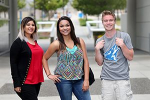 three students at CSUSB