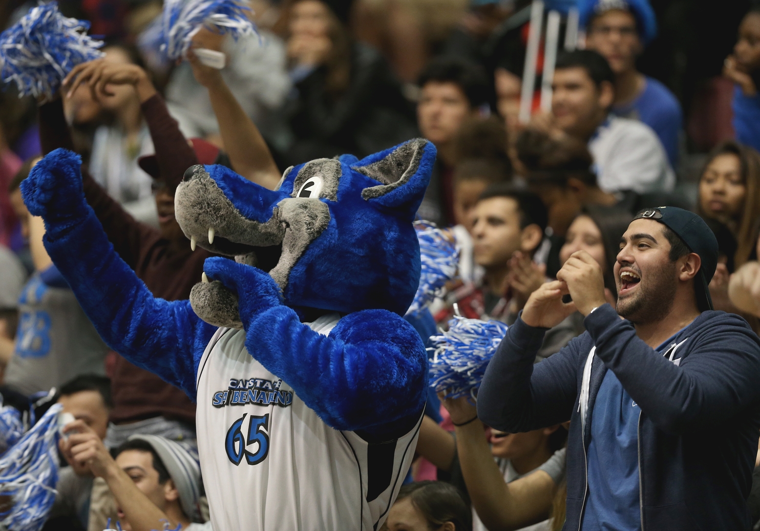 Cody and students cheering