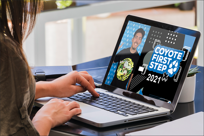 Student with laptop