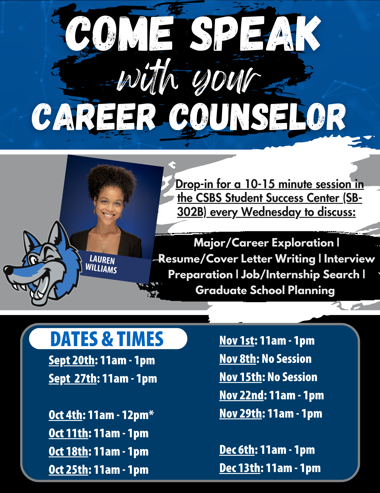 SBS Career Counseling Flyer