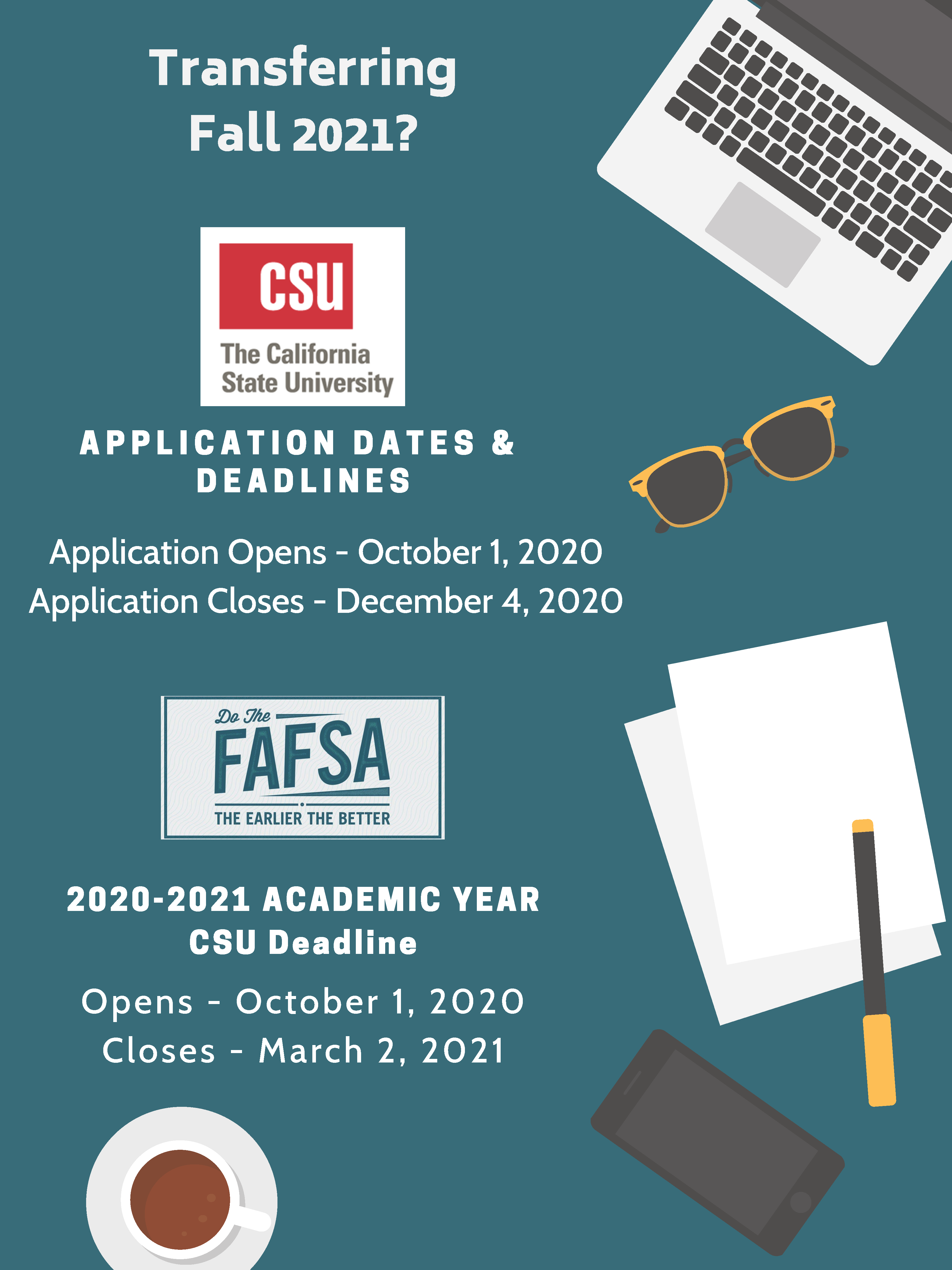 Cal State Apply & FAFSA Deadlines