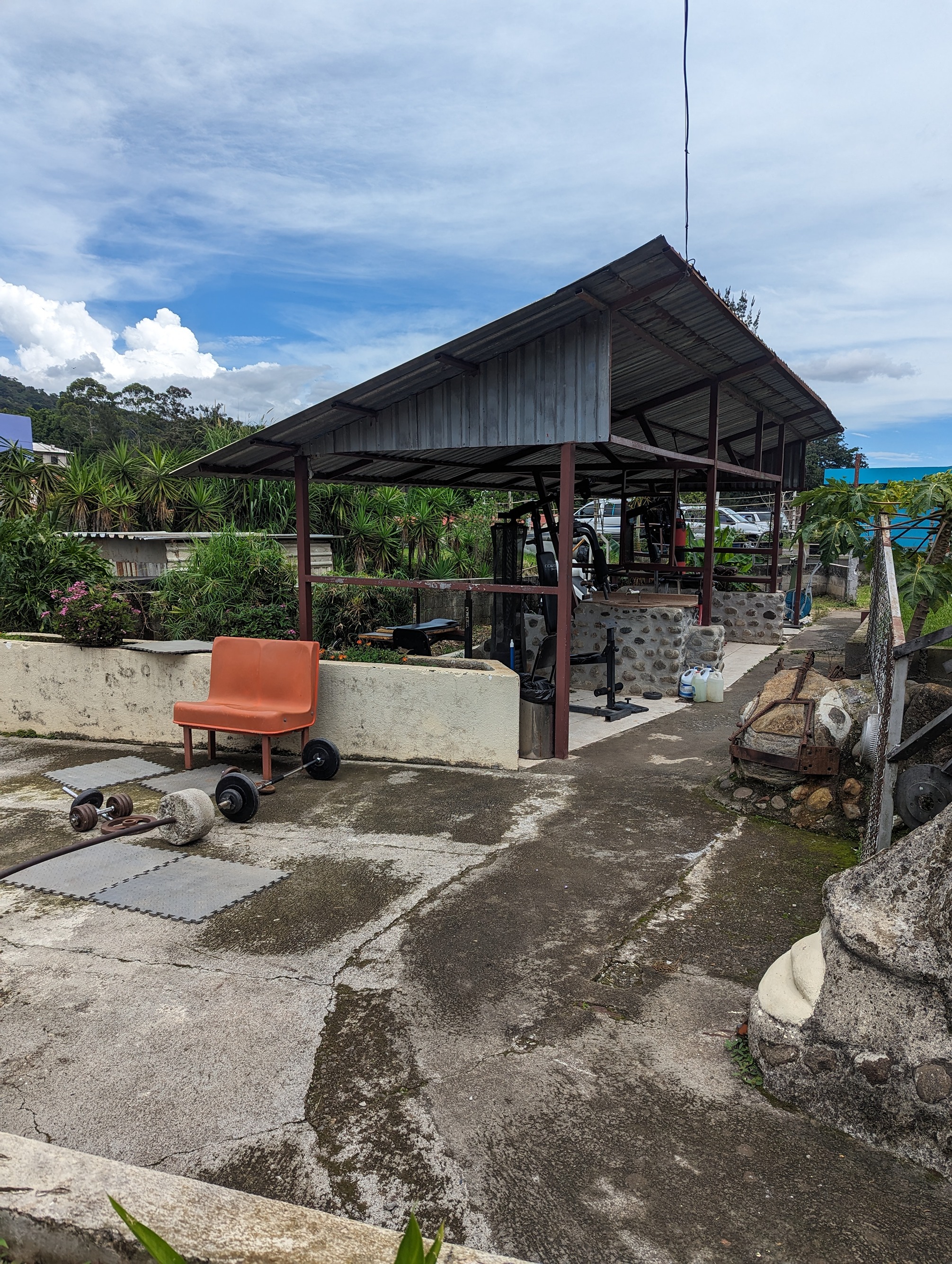 Outdoor workout area