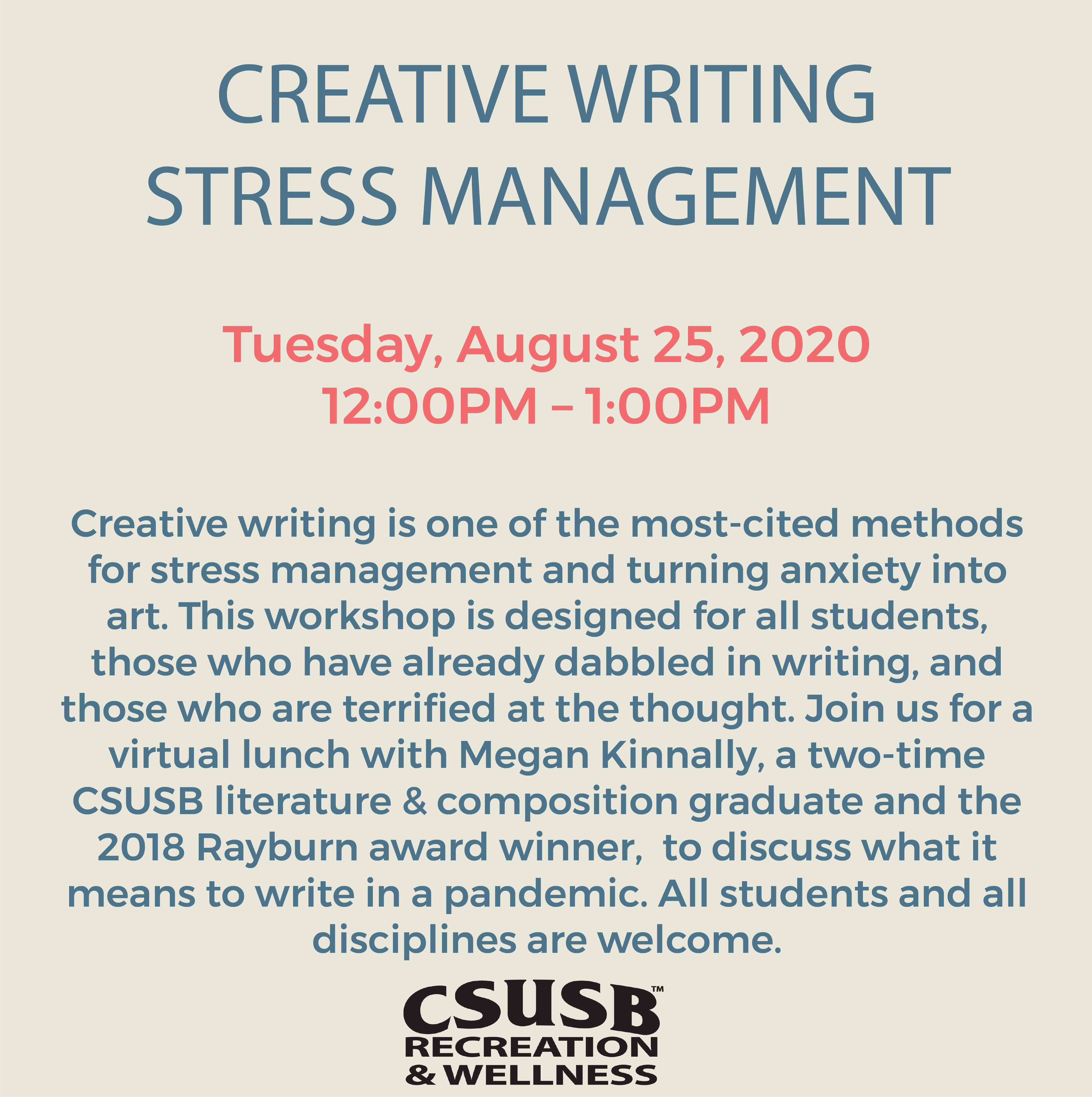 Writing to help with Stress Management 