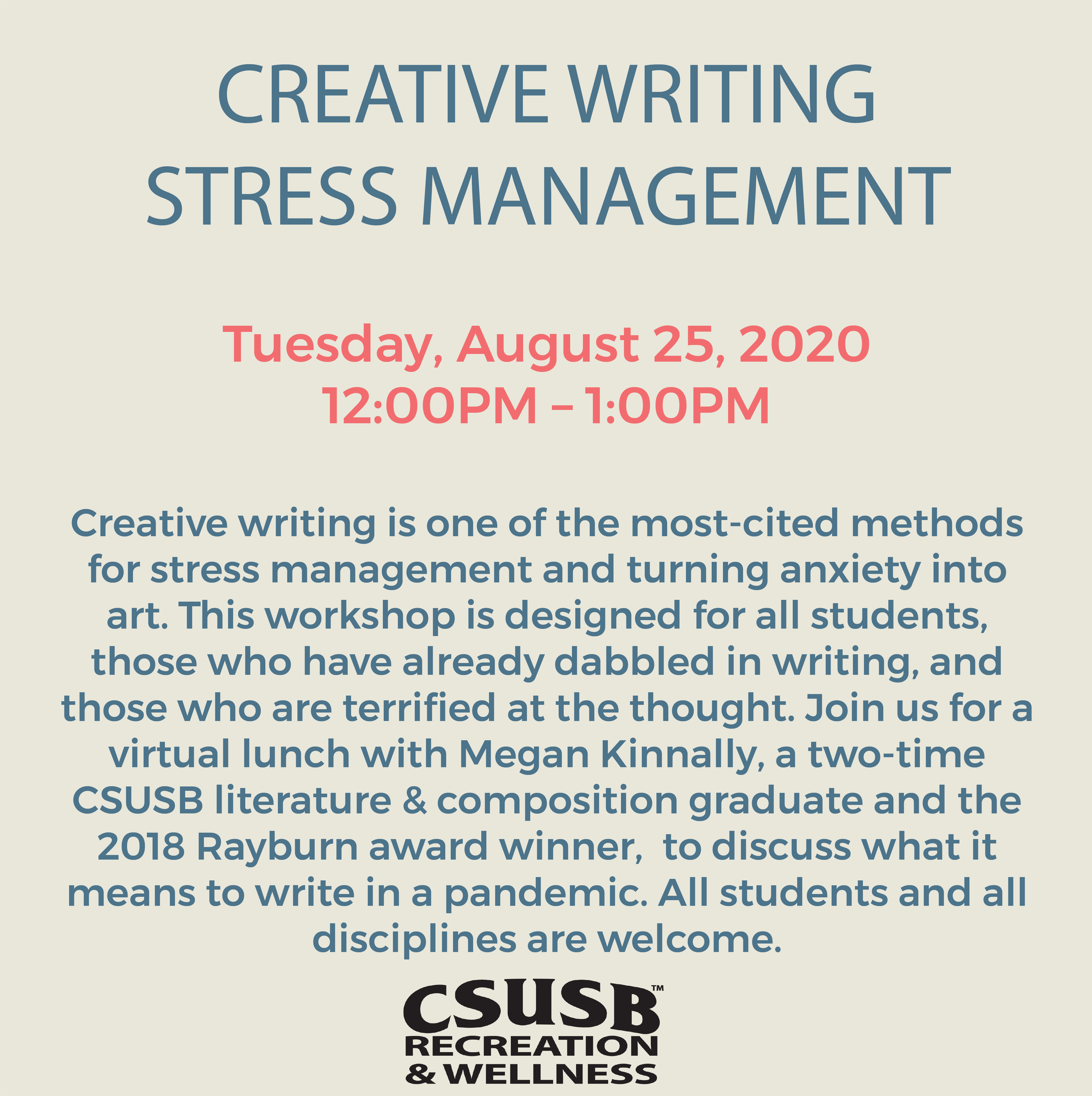 Writing to help with Stress Management