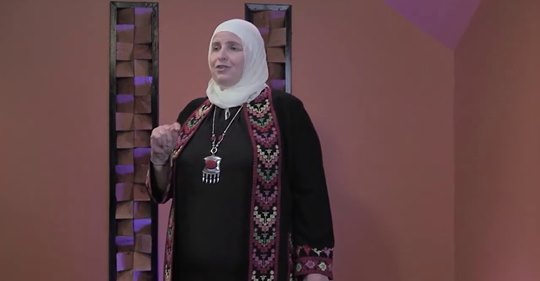 Dr. Ahlam Muhtaseb speaking at TEDx event