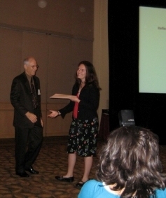 Emily getting WPA award from Peter