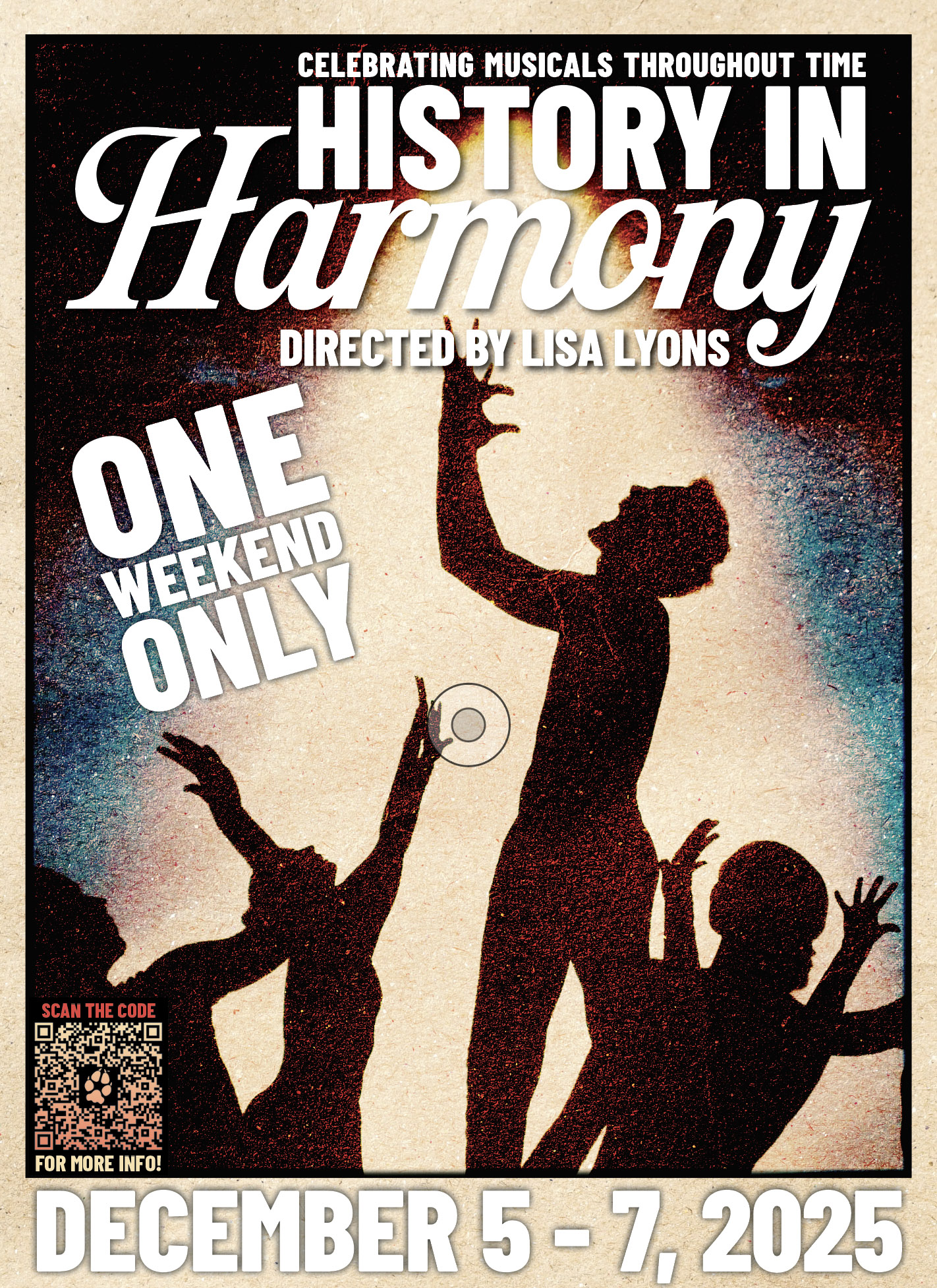 History in Harmony, a touring Musical Revue, December 5 – 7, 2025.