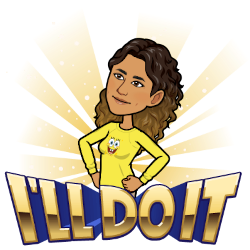 Animated image of a girl with curly hair, posing with hands on hips above the words "I'll do it".