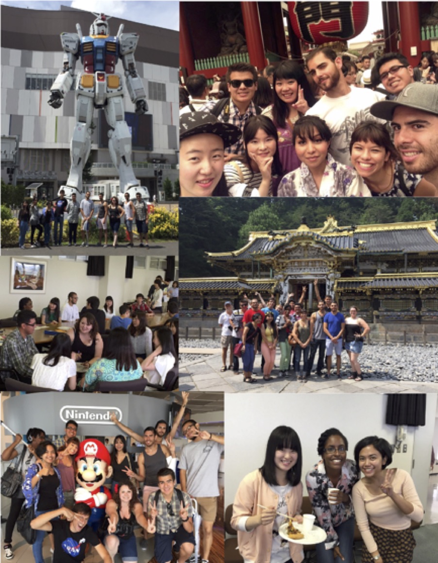 Students having fun in Japan