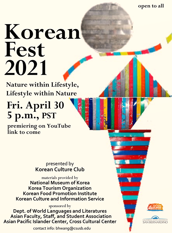 Korean Fest 2021 Friday April 30, 5PM 