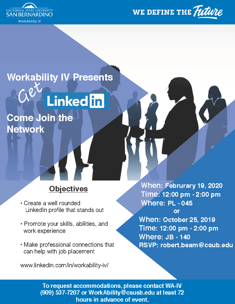 LinkedIn Flyer for February 19th, 2020 