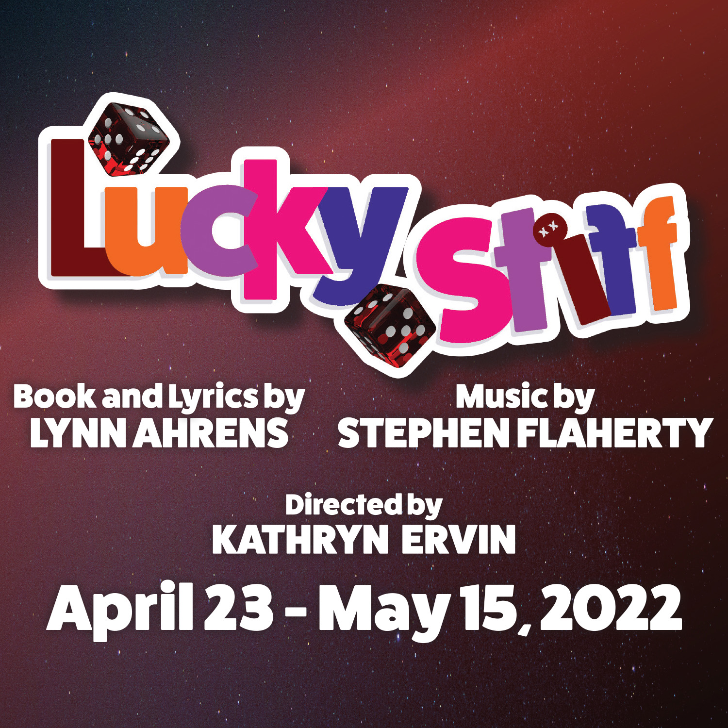 Lucky Stiff will take the Barnes stage April 23 - May 15, 2022.