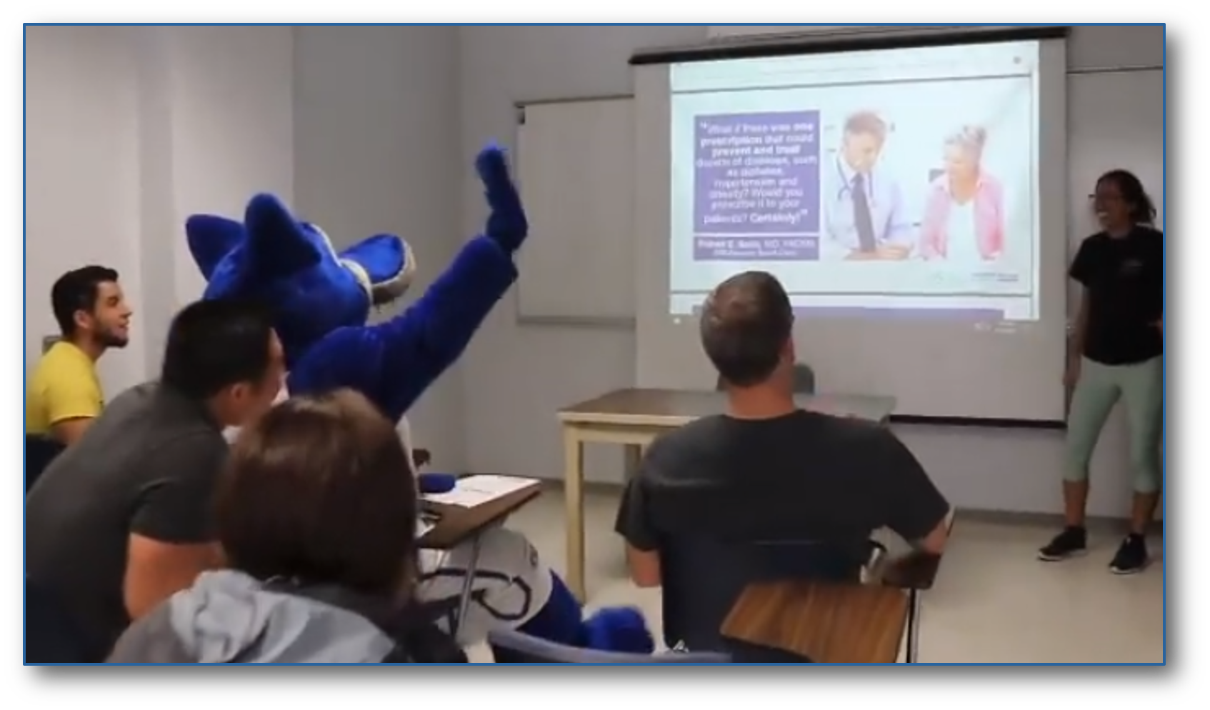 Cody in a classroom