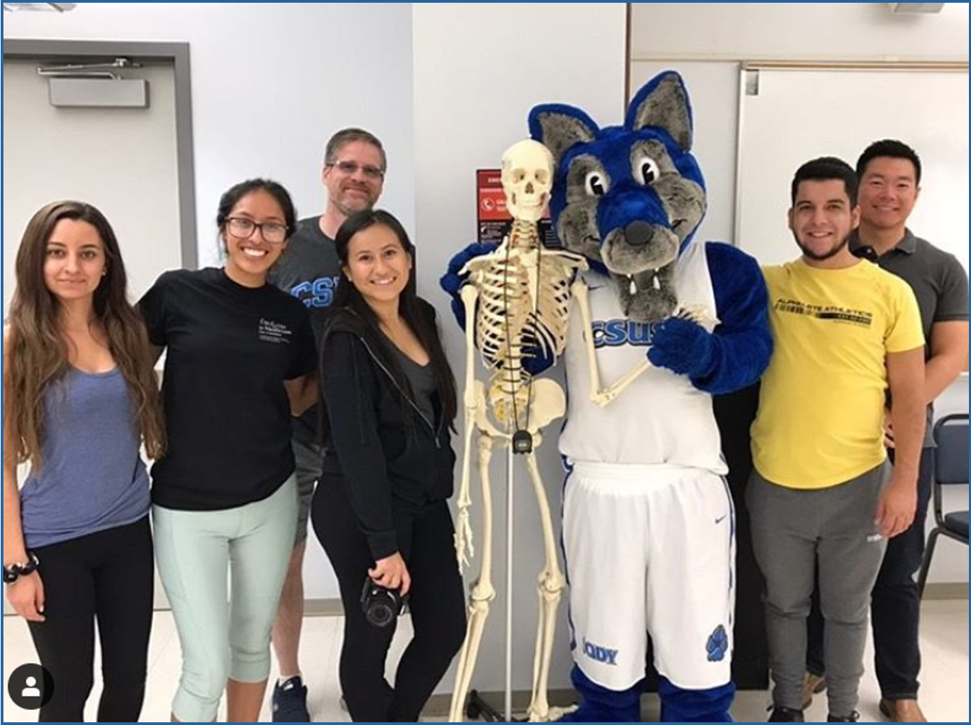 Cody the Coyote with students
