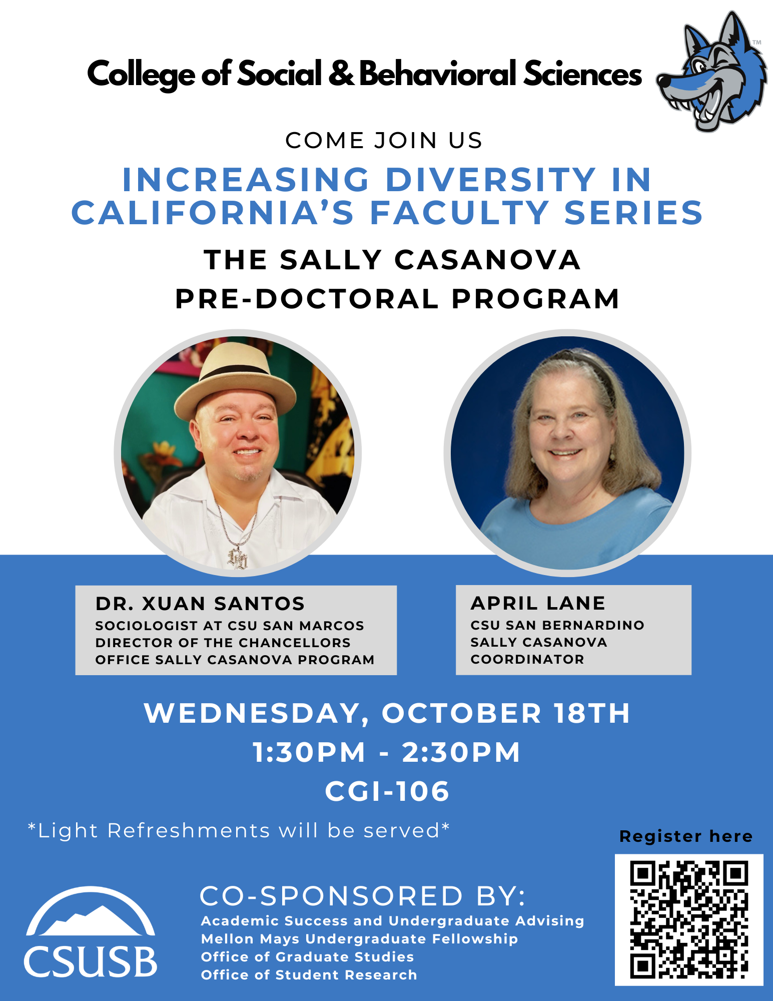 SSC Workshop for Sally Casanova Pre-Doctoral Program flyer