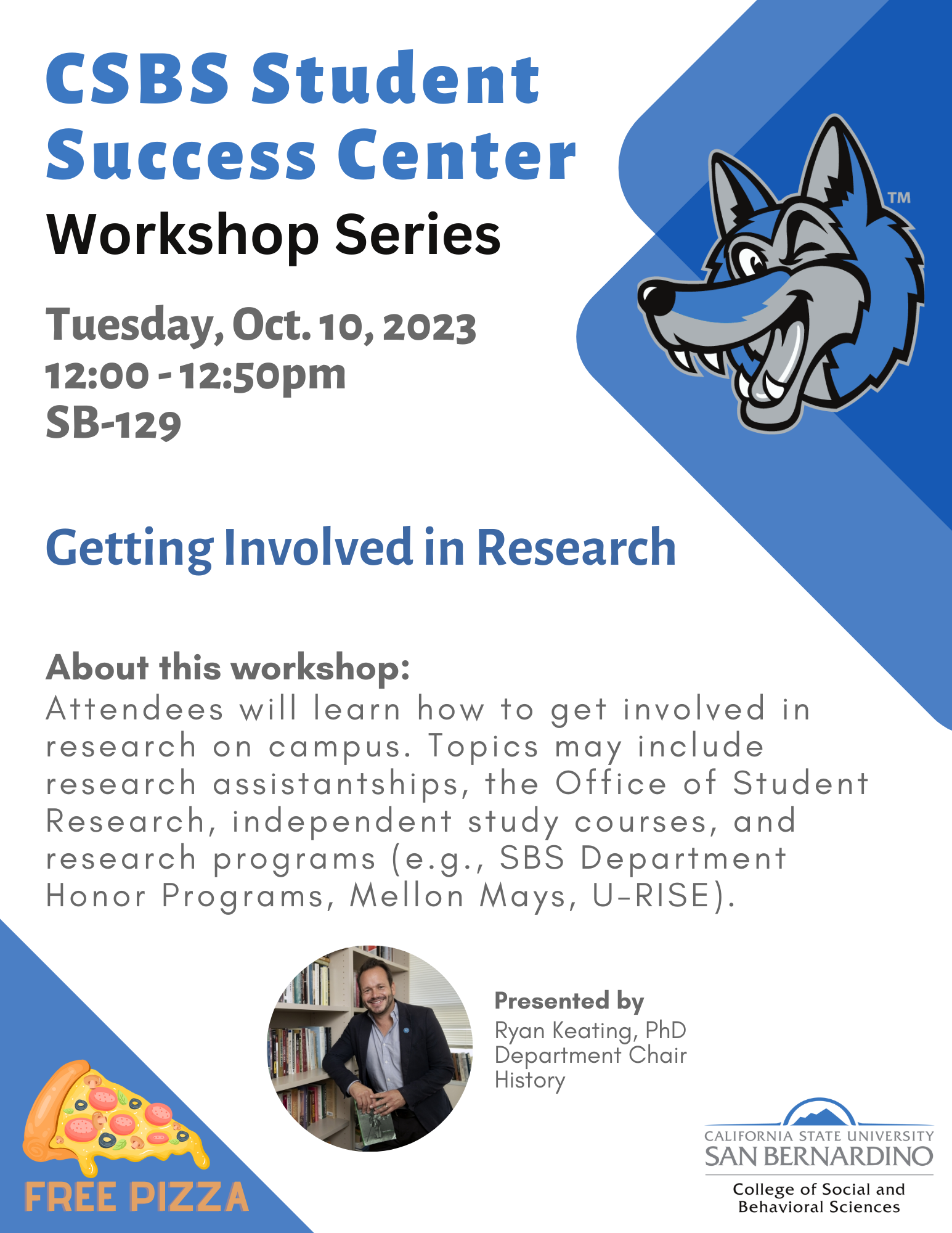 SSC Workshop Flyer: Getting Involved in Research