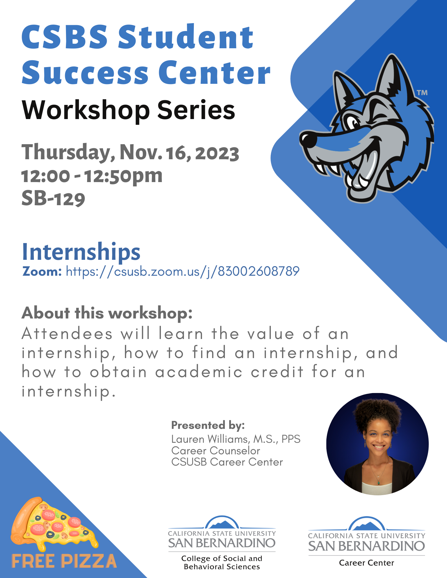 CSBS SSC Workshop: Internships Flyer