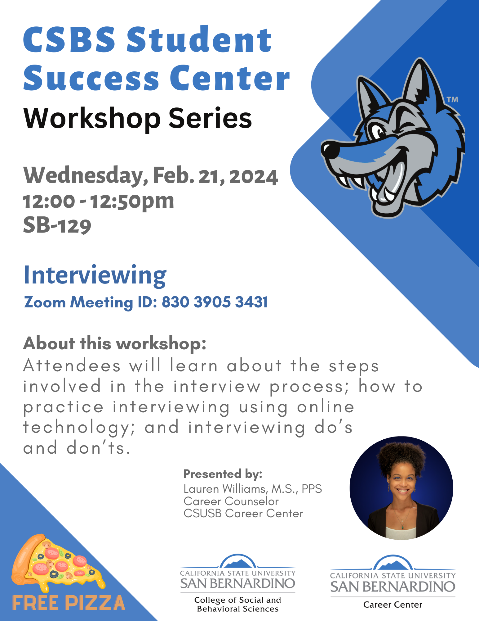 CSBS SSC Interviewing Workshop Flyer