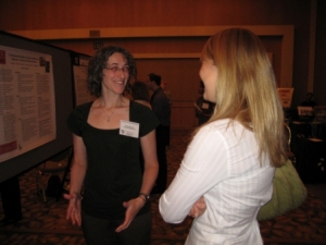 Sara at her poster