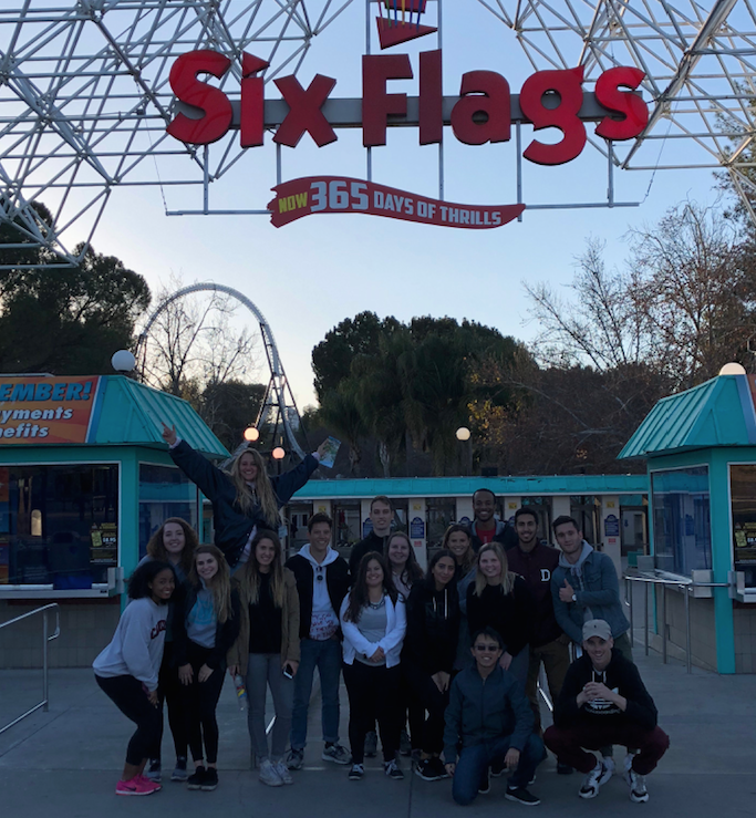 Students in Six Flags