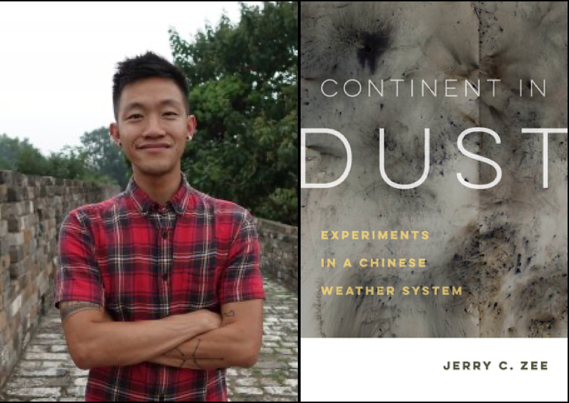 Jerry Zee headshot and Continent of Dust book cover