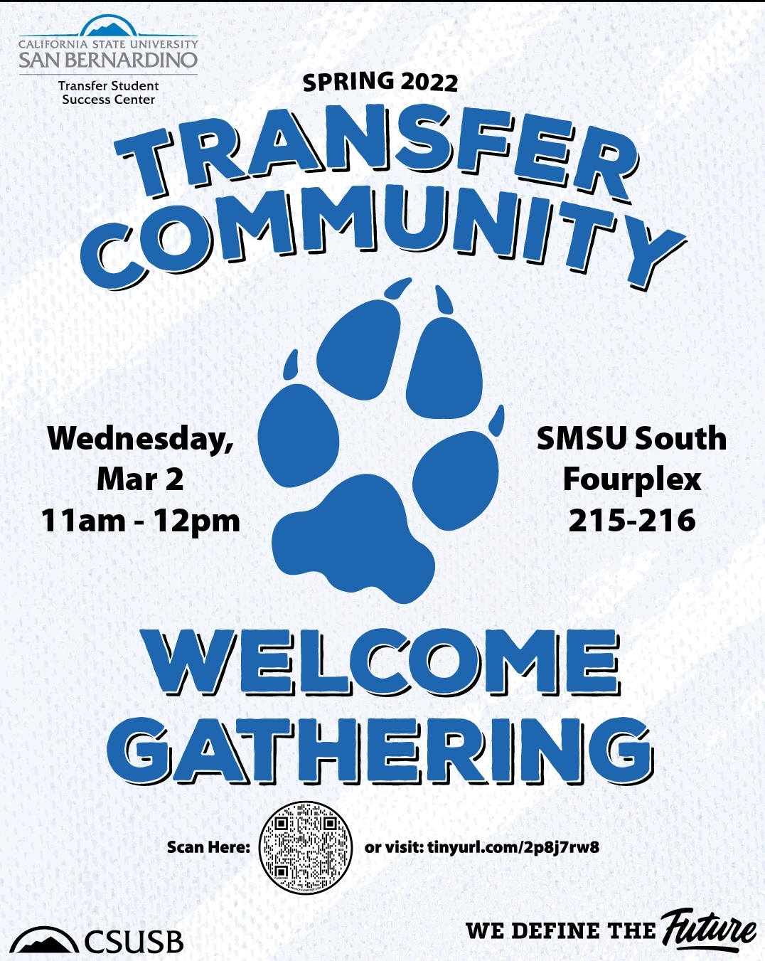 Transfer Community Welcome Gathering poster